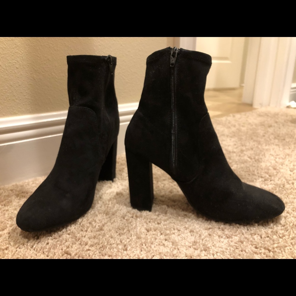Black Suede Booties